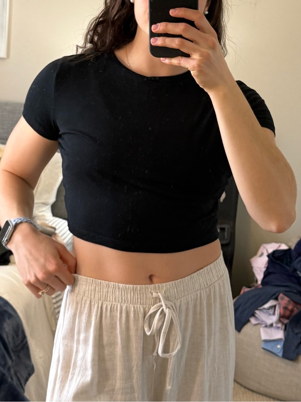Wild Fable Black Cropped Tee